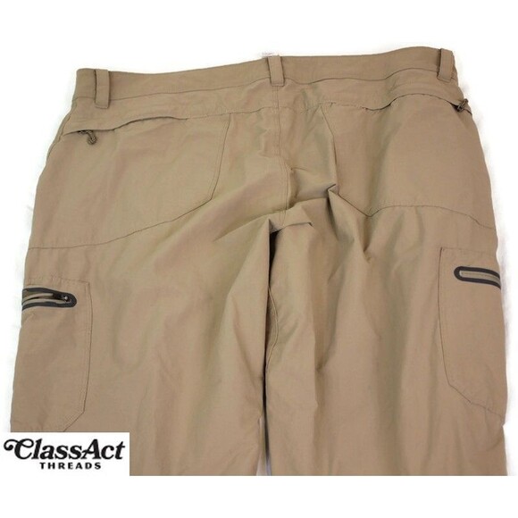 LL Bean Mens Hiking Convertible Stretch Outdoor Cargo Pant Lightweight Tan 40X30 - Picture 9 of 9